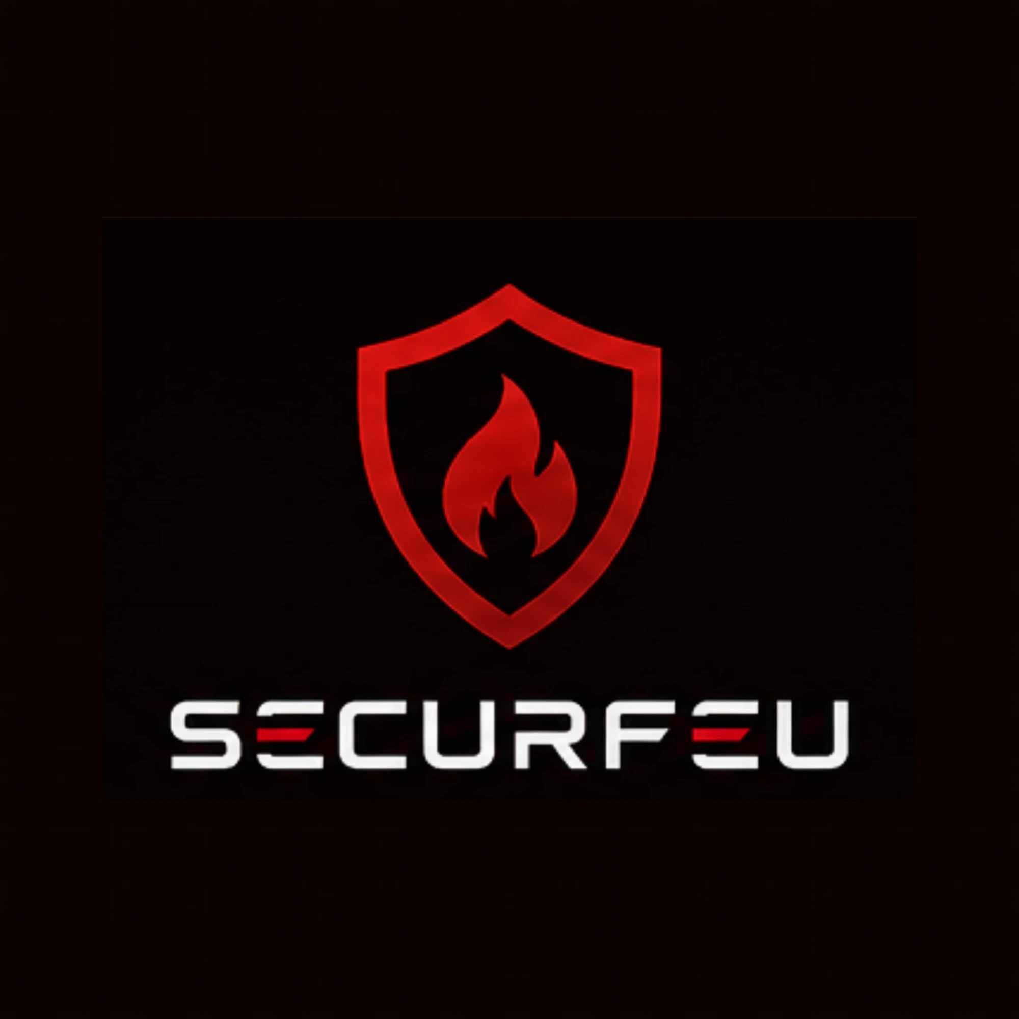 SECURFEU — bouclier rouge et flamme